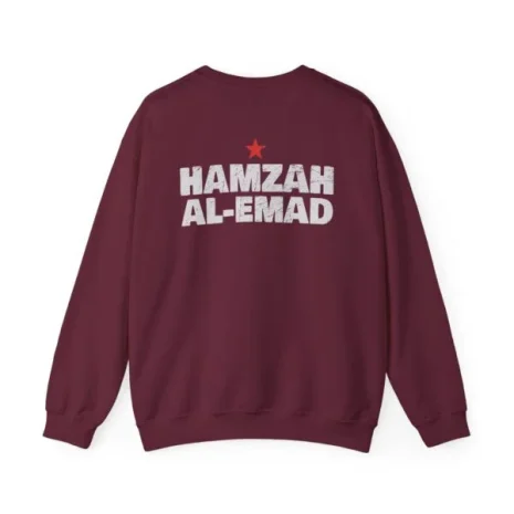 Slushy Noobz Hamzah AL-Emad Crewneck Sweatshirt Maroon Back Side Slushy Noobz Hamzah AL-Emad Crewneck Sweatshirt Maroon Back Side