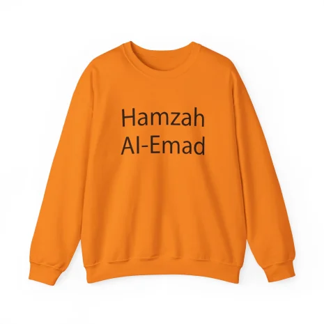 Slushy Noobz Hamzah AL-Emad Merch Crewneck Sweatshirt Safety Orange Slushy Noobz Hamzah AL-Emad Merch Crewneck Sweatshirt Safety Orange