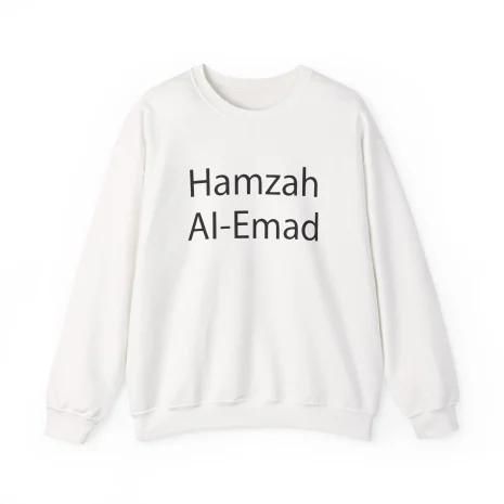Slushy Noobz Hamzah AL-Emad Merch Crewneck Sweatshirt White