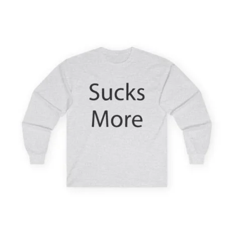 Slushy Noobz Hamzah Sucks More Tee Cotton Long Sleeve Ash Slushy Noobz Hamzah Sucks More Tee Cotton Long Sleeve Ash
