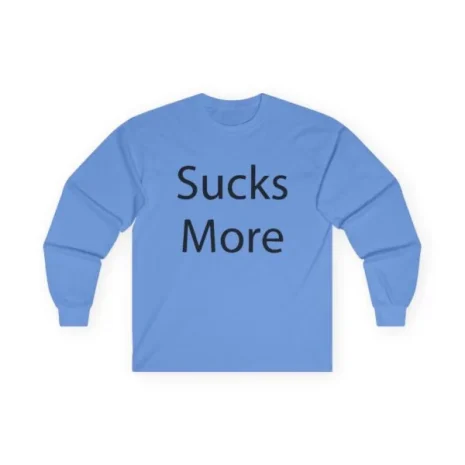 Slushy Noobz Hamzah Sucks More Tee Cotton Long Sleeve Carolina Blue Slushy Noobz Hamzah Sucks More Tee Cotton Long Sleeve Carolina Blue