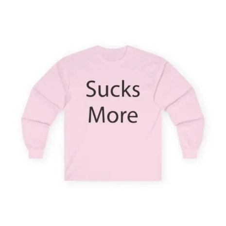 Slushy Noobz Hamzah Sucks More Tee Cotton Long Sleeve Light Pink Slushy Noobz Hamzah Sucks More Tee Cotton Long Sleeve Light Pink