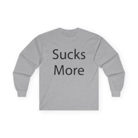 Slushy Noobz Hamzah Sucks More Tee Cotton Long Sleeve Sport Grey Slushy Noobz Hamzah Sucks More Tee Cotton Long Sleeve Sport Grey