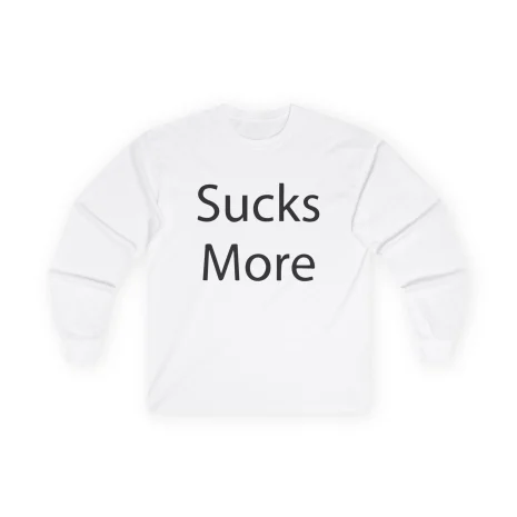 Slushy Noobz Hamzah Sucks More Tee Cotton Long Sleeve White