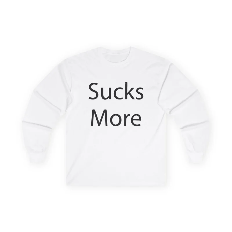 Slushy Noobz Hamzah Sucks More Tee Cotton Long Sleeve White