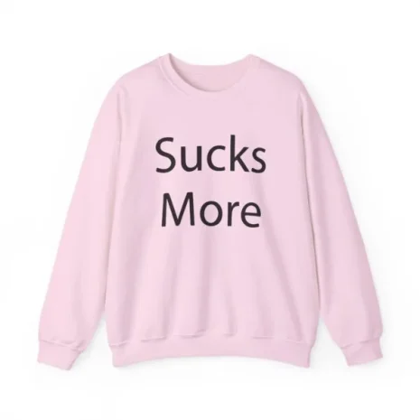 Slushy Noobz Hamzah Sucks More Tee Crewneck Sweatshirt Light Pink Slushy Noobz Hamzah Sucks More Tee Crewneck Sweatshirt Light Pink
