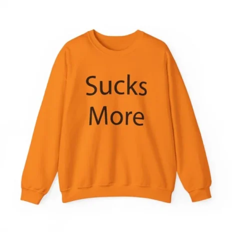 Slushy Noobz Hamzah Sucks More Tee Crewneck Sweatshirt Safety Orange Slushy Noobz Hamzah Sucks More Tee Crewneck Sweatshirt Safety Orange