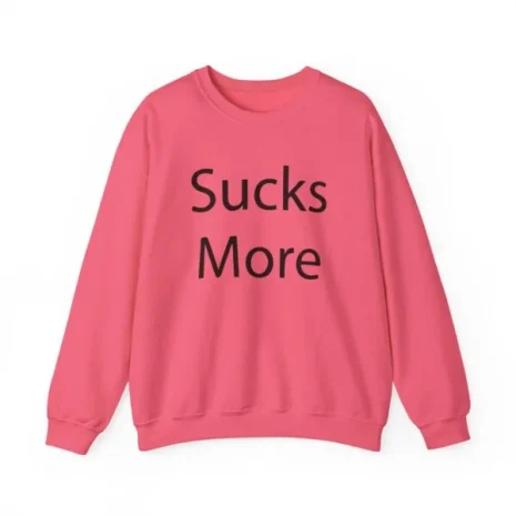 Slushy Noobz Hamzah Sucks More Tee Crewneck Sweatshirt Safety Pink Slushy Noobz Hamzah Sucks More Tee Crewneck Sweatshirt Safety Pink