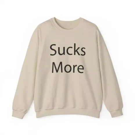 Slushy Noobz Hamzah Sucks More Tee Crewneck Sweatshirt Sand Slushy Noobz Hamzah Sucks More Tee Crewneck Sweatshirt Sand