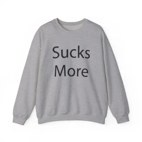 Slushy Noobz Hamzah Sucks More Tee Crewneck Sweatshirt Sport Grey