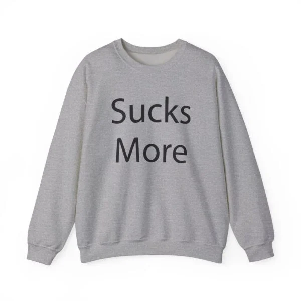 Slushy Noobz Hamzah Sucks More Tee Crewneck Sweatshirt Sport Grey