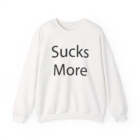 Slushy Noobz Hamzah Sucks More Tee Crewneck Sweatshirt White Slushy Noobz Hamzah Sucks More Tee Crewneck Sweatshirt White