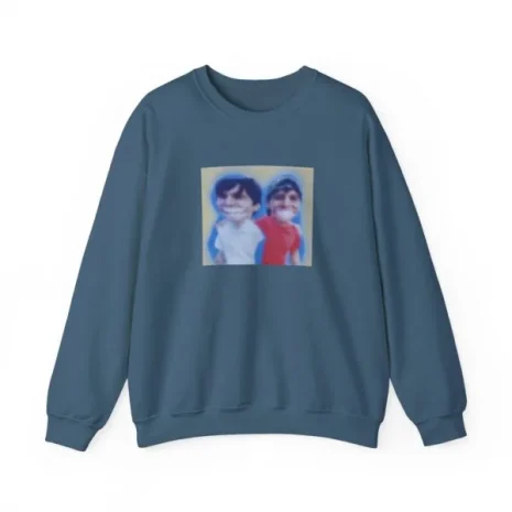 Slushy Noobz Hugging Crewneck Sweatshirt Indigo Blue Slushy Noobz Hugging Crewneck Sweatshirt Indigo Blue