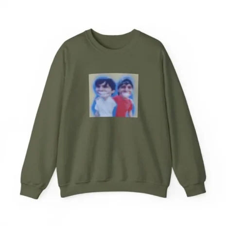 Slushy Noobz Hugging Crewneck Sweatshirt Military Green Slushy Noobz Hugging Crewneck Sweatshirt Military Green