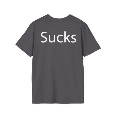 Slushy Noobz Martin Sucks T-Shirt Charcoal Back Side Slushy Noobz Martin Sucks T-Shirt Charcoal Back Side