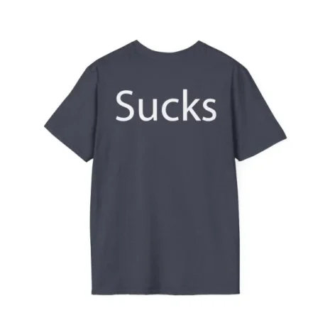 Slushy Noobz Martin Sucks T-Shirt Heather Navy Back Side Slushy Noobz Martin Sucks T-Shirt Heather Navy Back Side