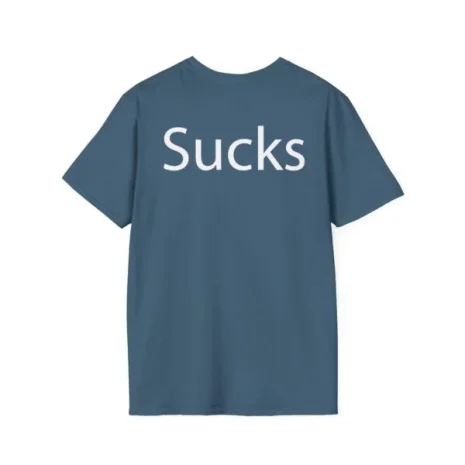 Slushy Noobz Martin Sucks T-Shirt Indigo Blue Back Side Slushy Noobz Martin Sucks T-Shirt Indigo Blue Back Side