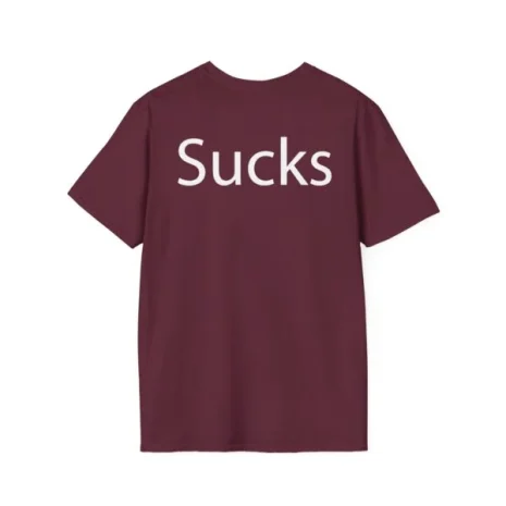 Slushy Noobz Martin Sucks T-Shirt Maroon Back Side Slushy Noobz Martin Sucks T-Shirt Maroon Back Side