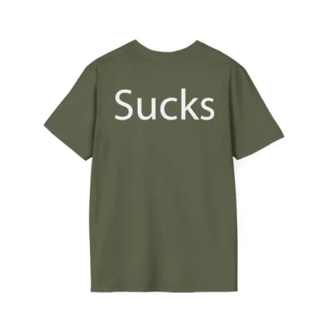 Slushy Noobz Martin Sucks T-Shirt Military Green Back Side Slushy Noobz Martin Sucks T-Shirt Military Green Back Side