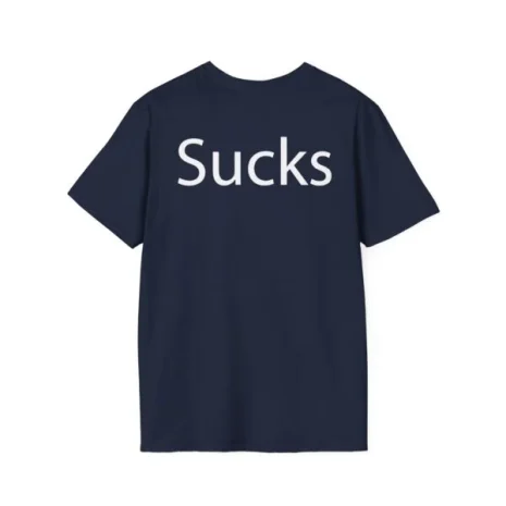 Slushy Noobz Martin Sucks T-Shirt Navy Back Side Slushy Noobz Martin Sucks T-Shirt Navy Back Side