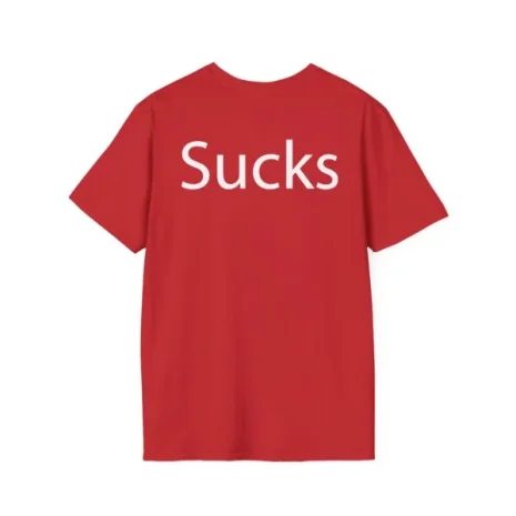 Slushy Noobz Martin Sucks T-Shirt Red Back Side Slushy Noobz Martin Sucks T-Shirt Red Back Side