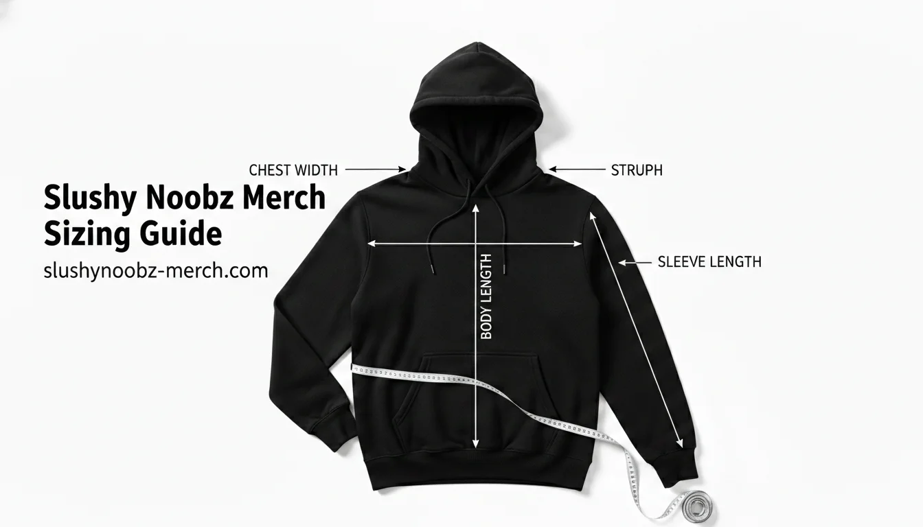 Slushy noobz merch Sizing Guide